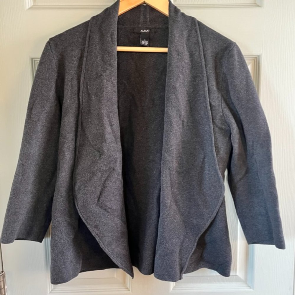 Gray Alfani Sweater Blazer Size M